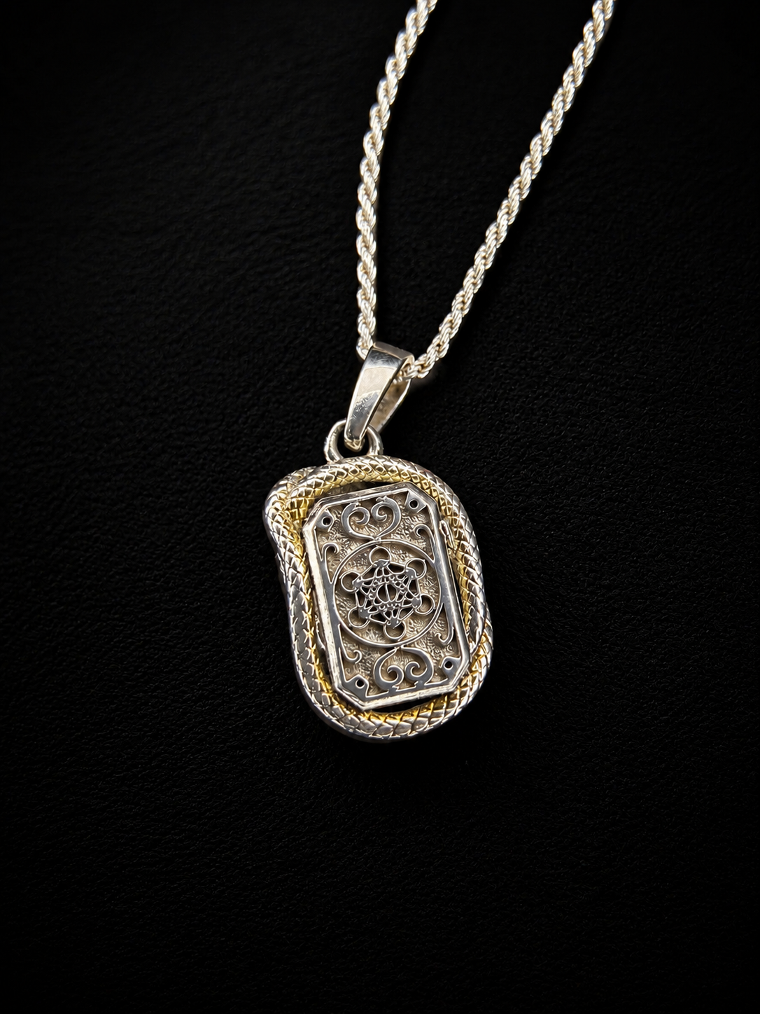Serpent Duality Pendant reverse — House of Yusei